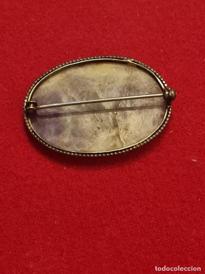 Joyeria: Antiguo broche de plata y piedra - Foto 2
