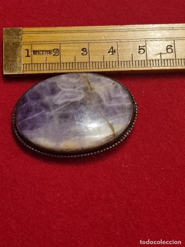 Joyeria: Antiguo broche de plata y piedra - Foto 3