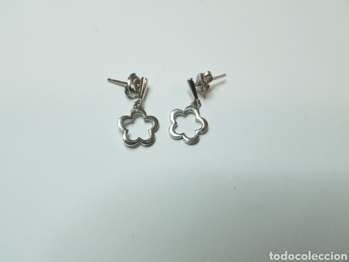 Joyeria: #559 PENDIENTES DE PLATA FLOR 2CM ALTO - Foto 1