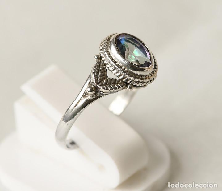 Joyeria: Anillo de plata de ley con cuarzo m&iacute;stico - Talla 19 - Foto 2