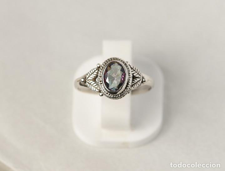 Joyeria: Anillo de plata de ley con cuarzo m&iacute;stico - Talla 19 - Foto 3