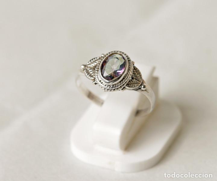 Joyeria: Anillo de plata de ley con cuarzo m&iacute;stico - Talla 19 - Foto 4