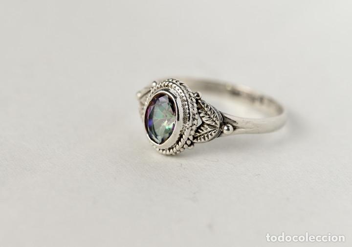 Joyeria: Anillo de plata de ley con cuarzo m&iacute;stico - Talla 19 - Foto 5
