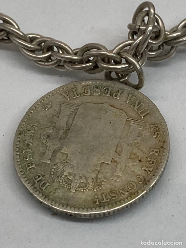 Joyeria: Pulsera de plata con monedas originales de espa&ntilde;a antiguas - Foto 2