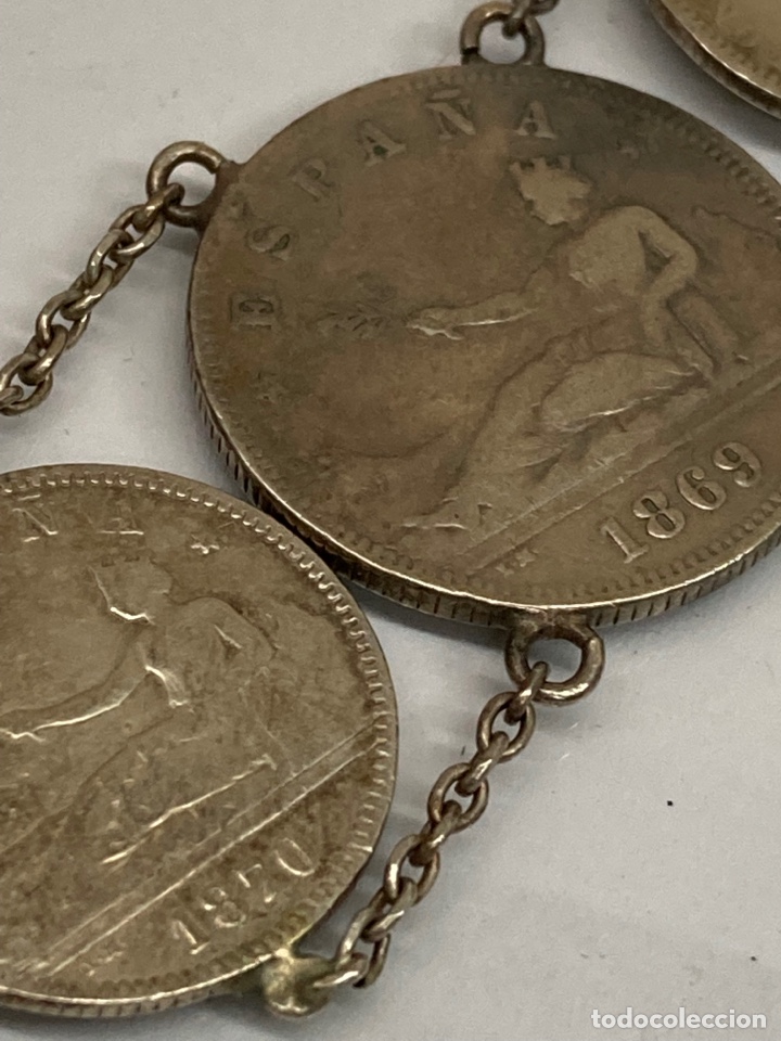 Joyeria: Pulsera de plata con moneda de espa&ntilde;a originales antiguas - Foto 2