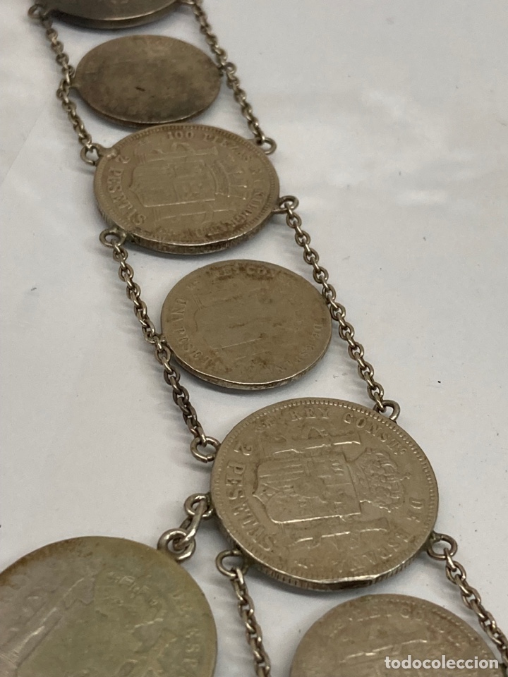 Joyeria: Pulsera de plata con moneda de espa&ntilde;a originales antiguas - Foto 3