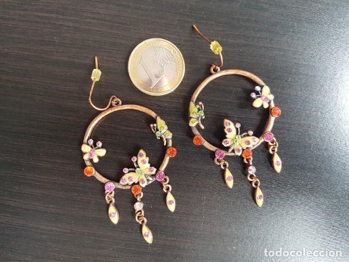 Joyeria: Pendientes con mariposas en forma de atrapa sue&ntilde;os - Foto 1