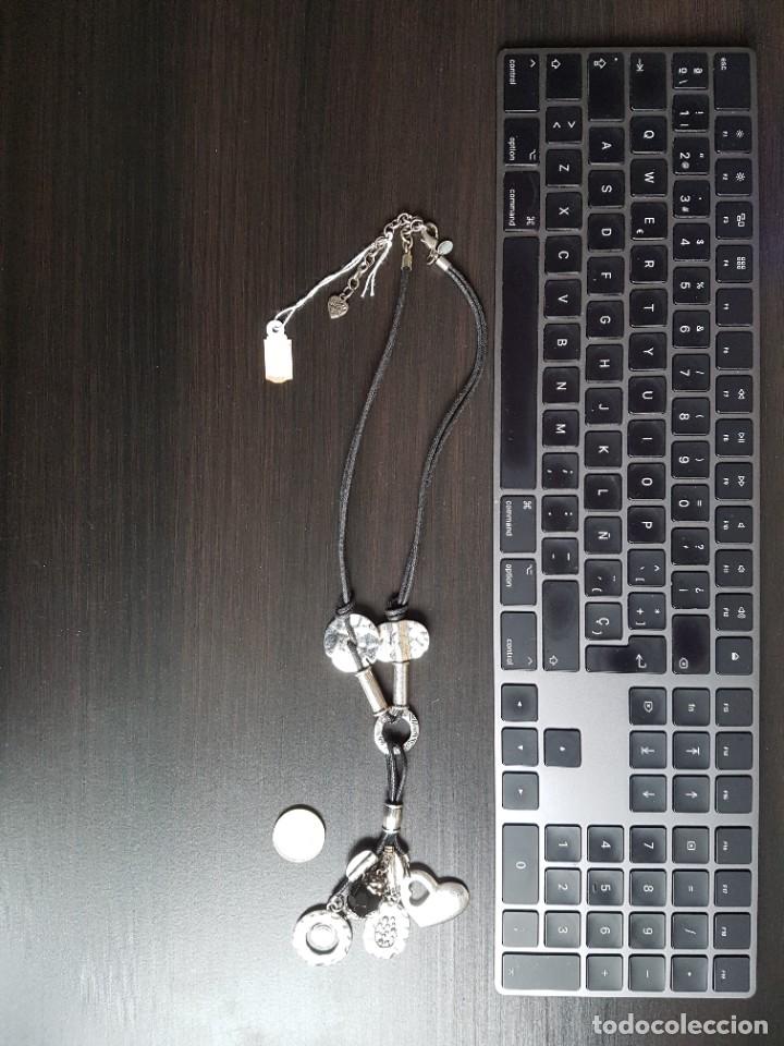 Joyeria: Collar met&aacute;lico cordon negro - Foto 1