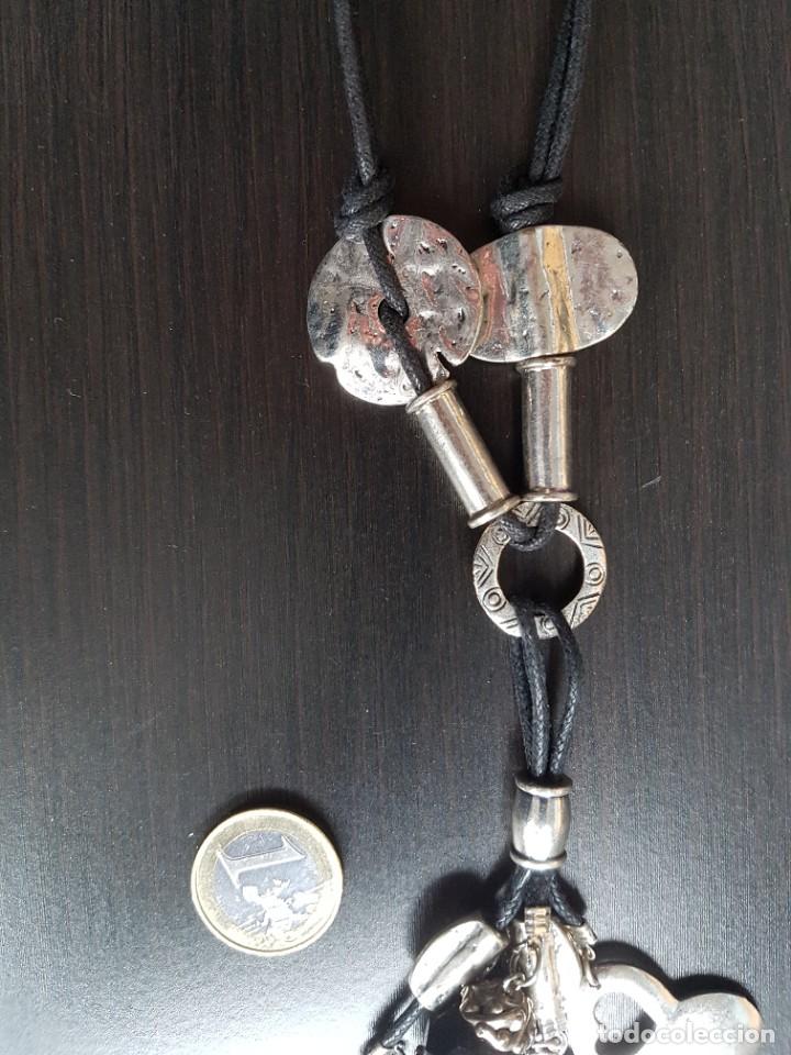 Joyeria: Collar met&aacute;lico cordon negro - Foto 5