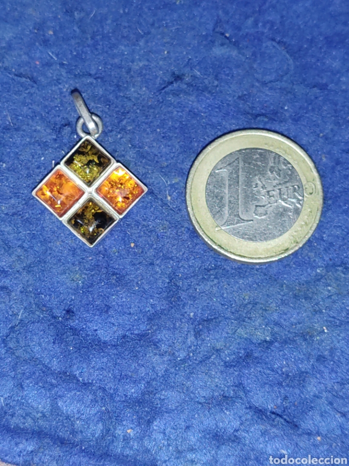 Joyeria: Colgante de plata contrastada 925 y &aacute;mbar. - Foto 1