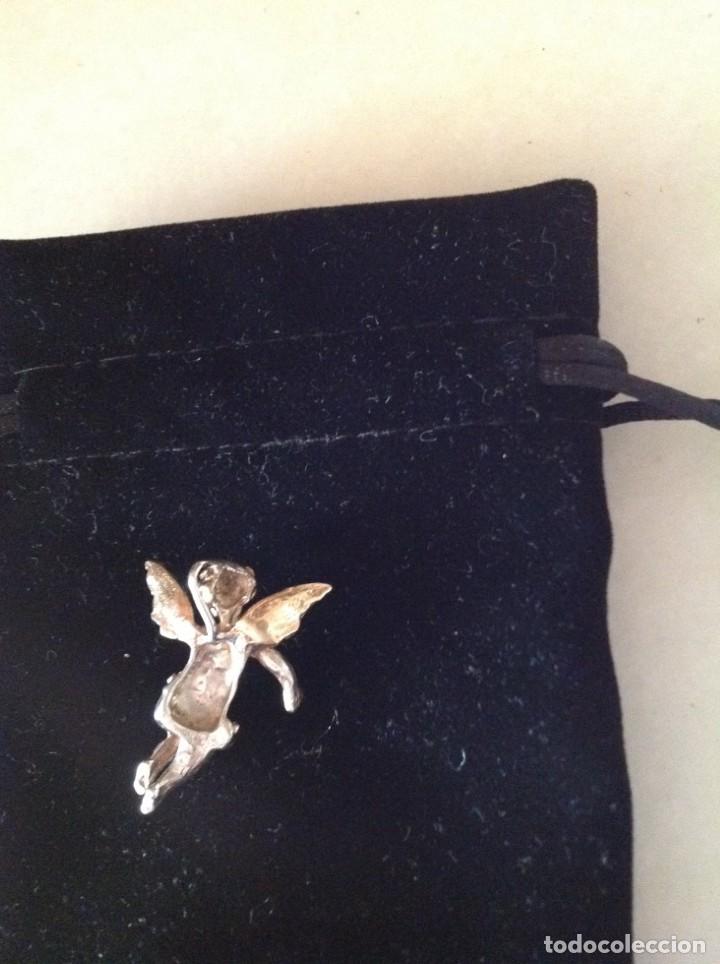 Joyeria: ANGELITO DE LA SUERTE. PLATA SOBREDORADA. IMPECABLE - Foto 2