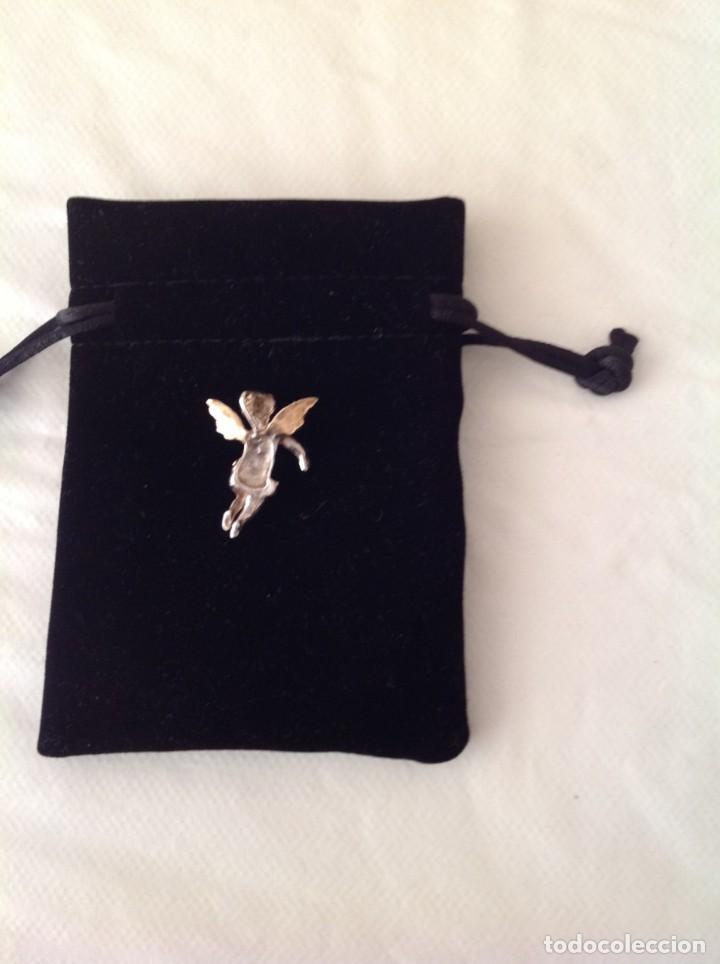 Joyeria: ANGELITO DE LA SUERTE. PLATA SOBREDORADA. IMPECABLE - Foto 3