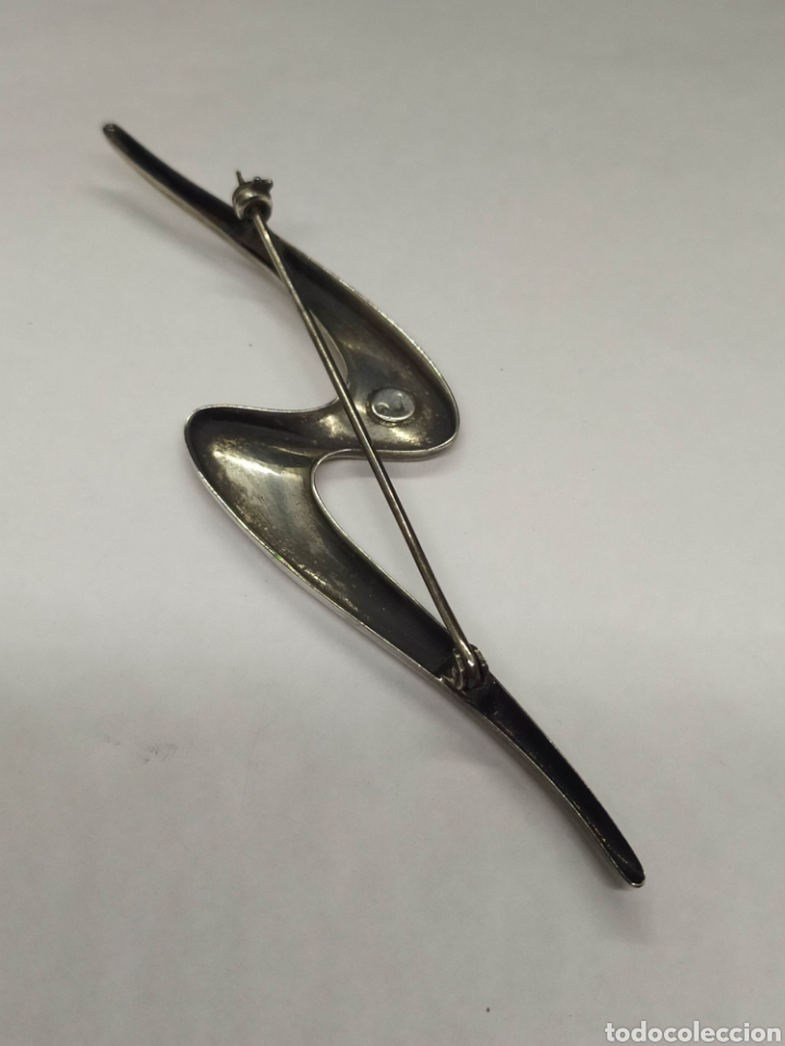 Joyeria: Broche de plata Vintage, dise&ntilde;o abstracto. - Foto 3