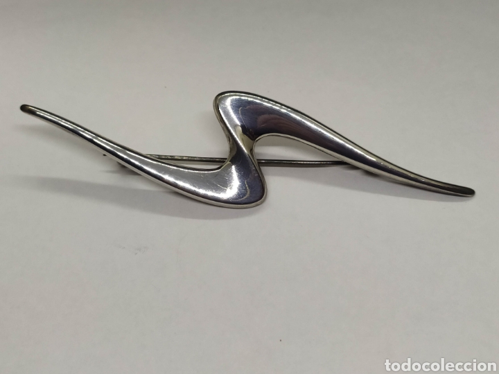 Joyeria: Broche de plata Vintage, dise&ntilde;o abstracto. - Foto 1