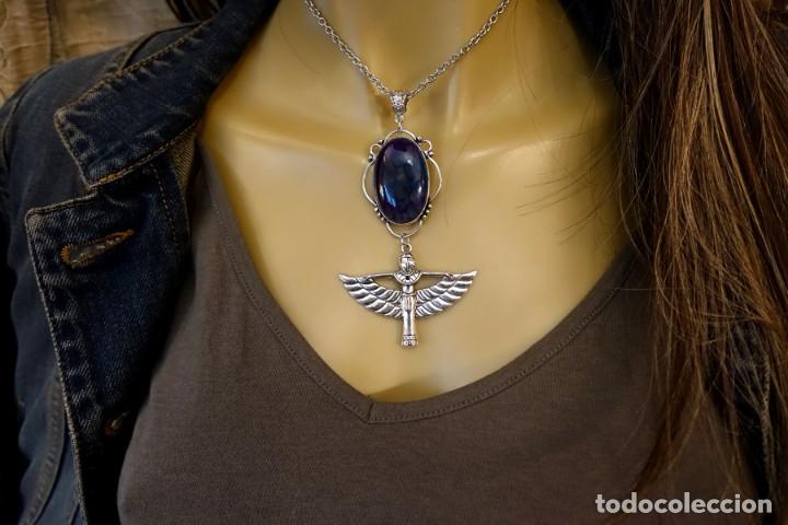 Joyeria: COLLAR CON GRAN AMATISTA Y DIOSA ALADA - Foto 5