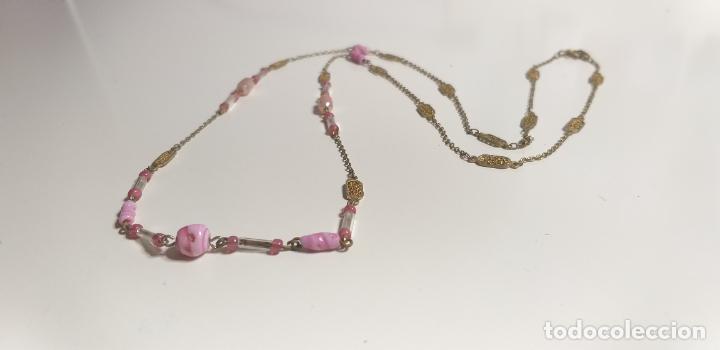 Joyeria: Collar. Combinaci&oacute;n de cadena con piedras y canutillos - Foto 6