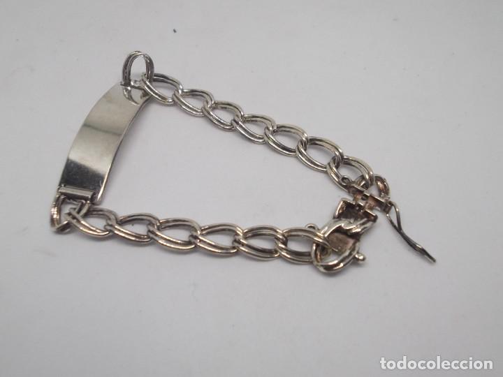 Joyeria: Pulsera de chapa en plata.Caballero - Foto 1