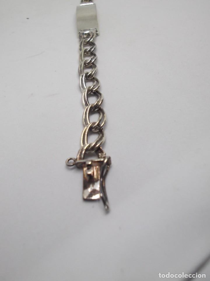 Joyeria: Pulsera de chapa en plata.Caballero - Foto 3