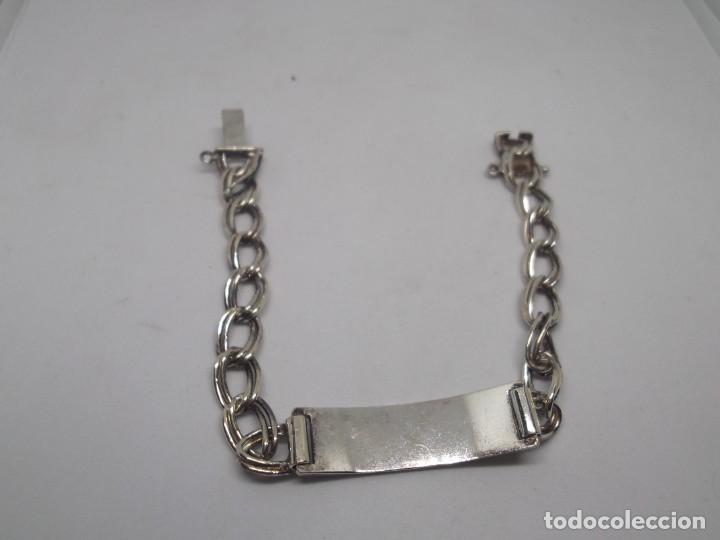 Joyeria: Pulsera de chapa en plata.Caballero - Foto 2