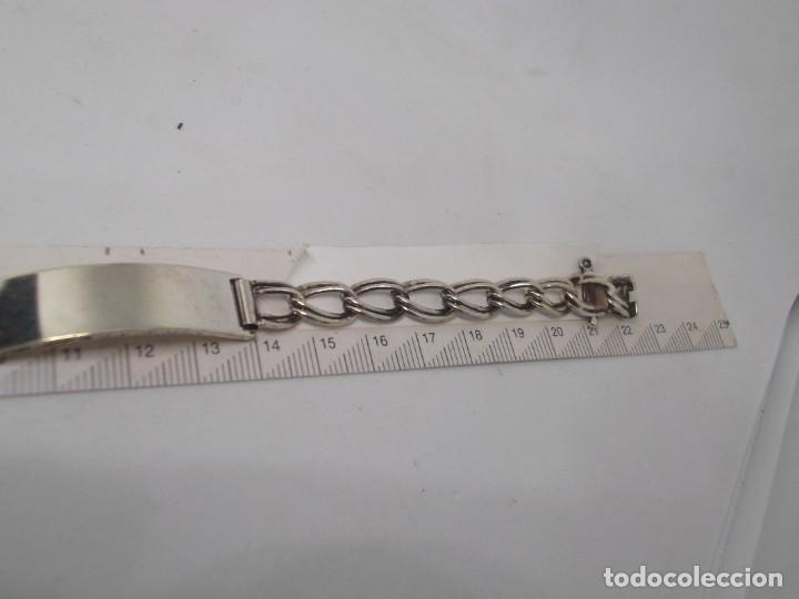 Joyeria: Pulsera de chapa en plata.Caballero - Foto 4