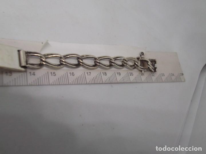 Joyeria: Pulsera de chapa en plata.Caballero - Foto 7