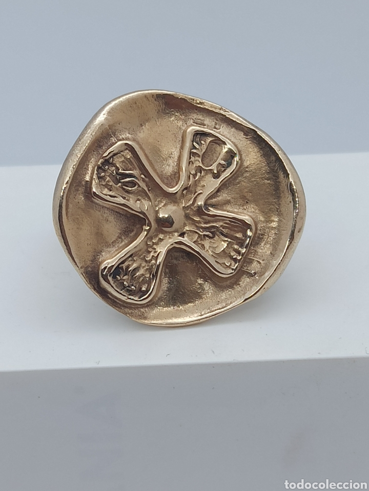 Joyeria: anillo de bronce y plata de ley 925 ech&oacute; a mano - Foto 3
