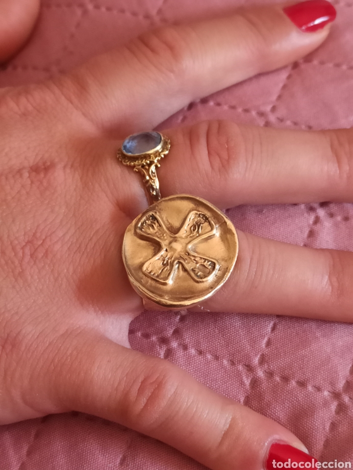 Joyeria: anillo de bronce y plata de ley 925 ech&oacute; a mano - Foto 5