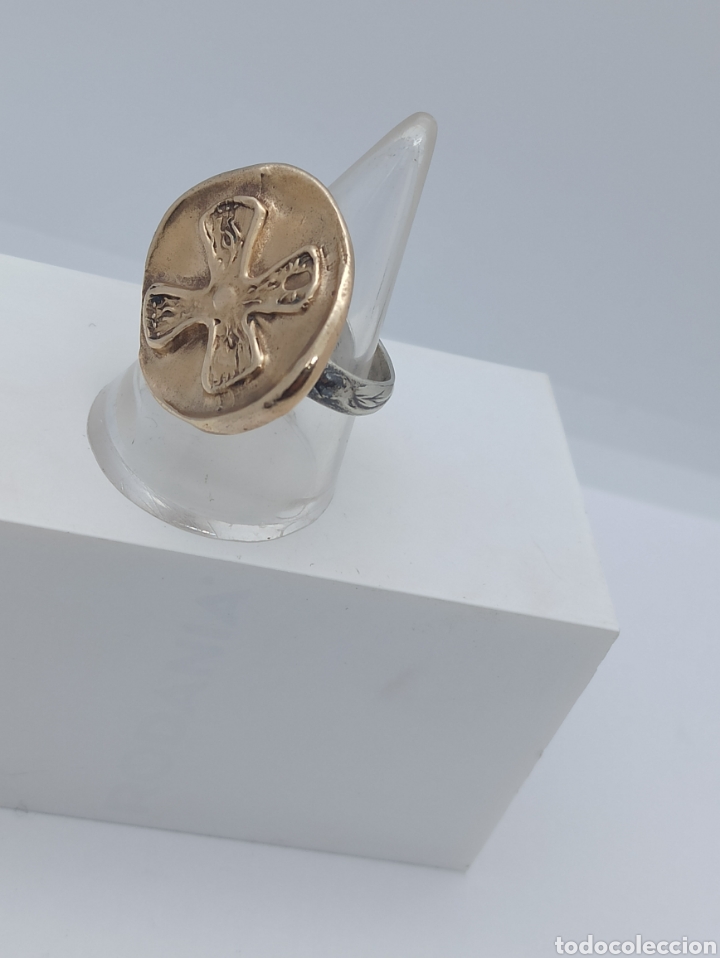 Joyeria: anillo de bronce y plata de ley 925 ech&oacute; a mano - Foto 6