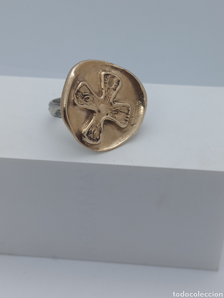 Joyeria: anillo de bronce y plata de ley 925 ech&oacute; a mano - Foto 7