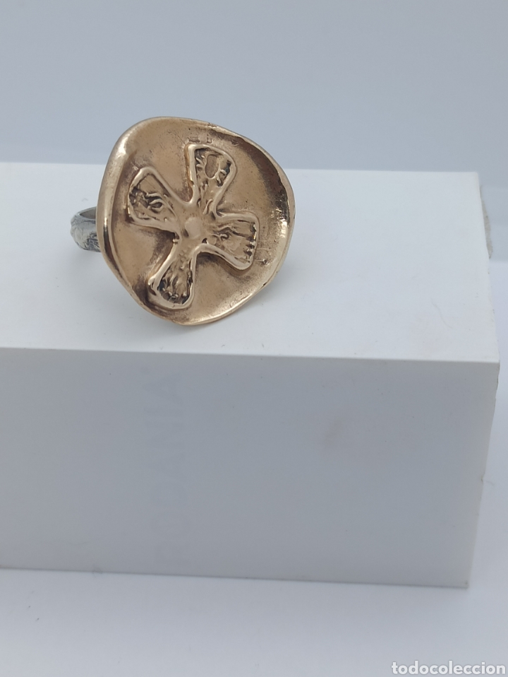 Joyeria: anillo de bronce y plata de ley 925 ech&oacute; a mano - Foto 8