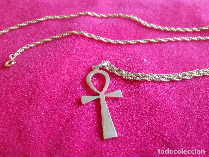 Joyeria: Cadena y Cruz egipcia en Plaque oro - Foto 1