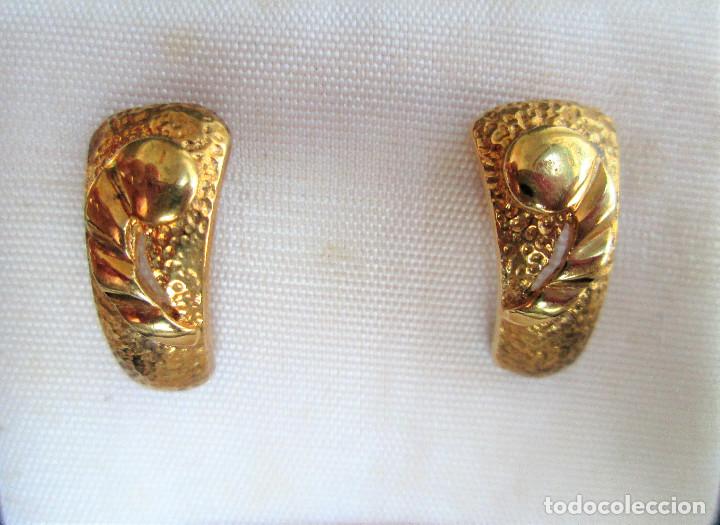 Joyeria: PENDIENTES CHAPADO EN ORO DE 24 KLTS. - SIN ESTRENAR - Foto 2