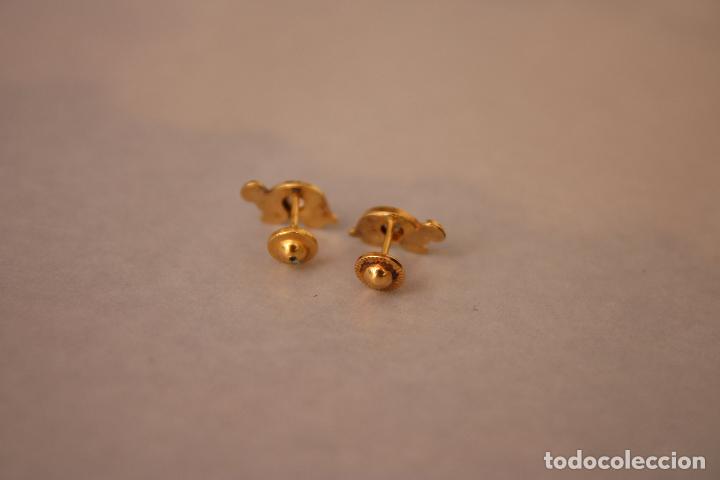 Joyeria: pendientes tortuga oro 18k. - Foto 3