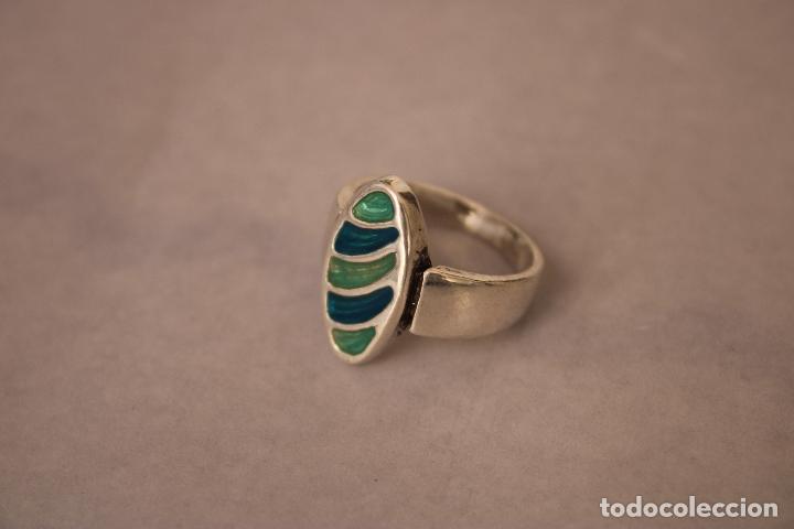 Joyeria: anillo de plata 925 con cristal verde - Foto 1