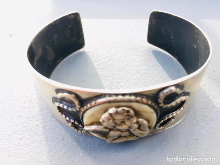 Joyeria: PULSERA ANTIGUA DE MARFIL Y PLATA - Foto 2