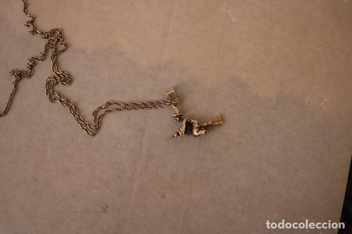 cadena con colgante de plata 925 bruja en - Comprar Antiguos en todocoleccion - 366760311
