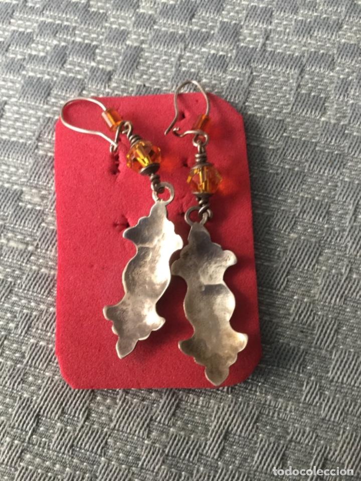 Joyeria: Pendientes antiguos de plata y &Aacute;mbar - Foto 2