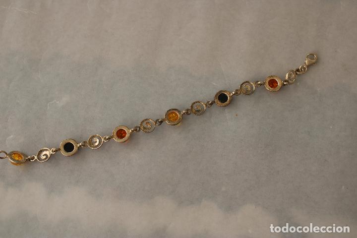 Joyeria: pulsera de ambar y plata de ley 925 - Foto 2