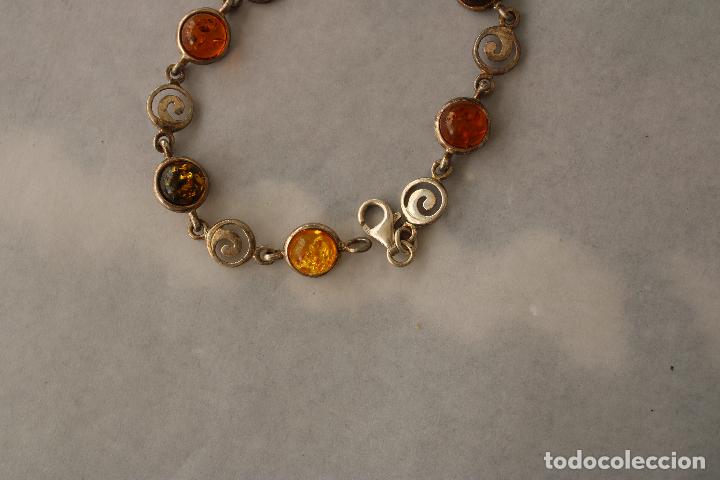 Joyeria: pulsera de ambar y plata de ley 925 - Foto 3