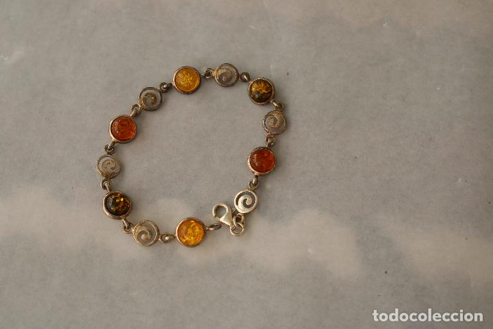 Joyeria: pulsera de ambar y plata de ley 925 - Foto 1