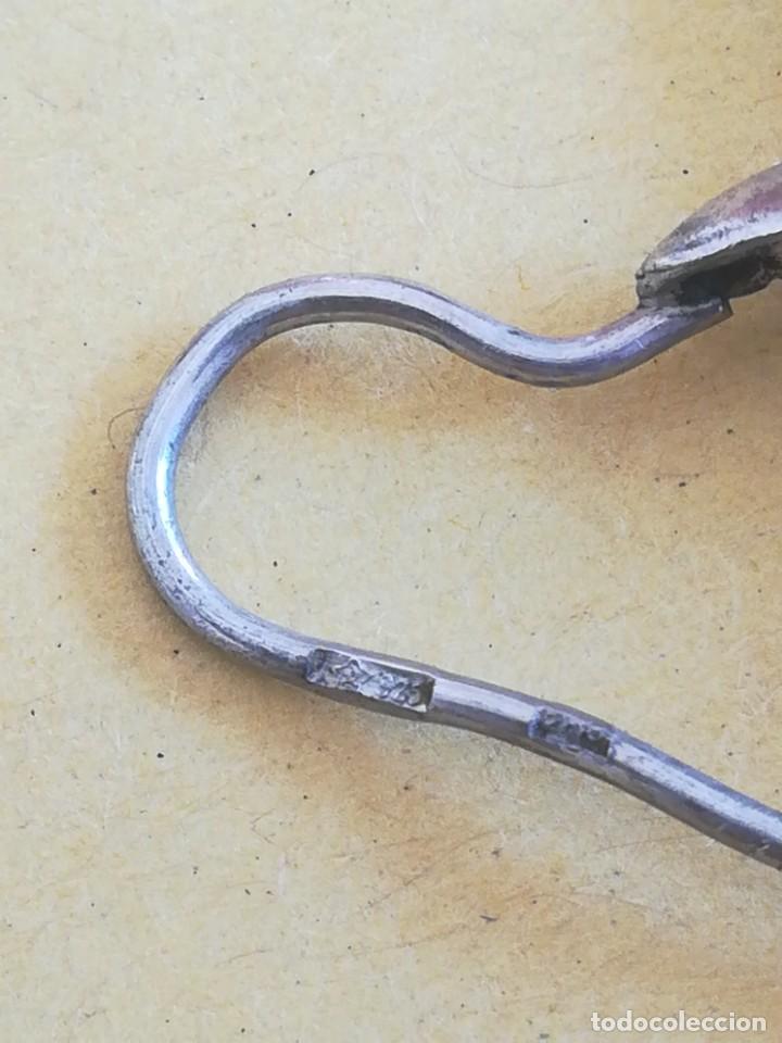 Joyeria: Antiguo pendiente con anillo, plata URSS - Foto 3
