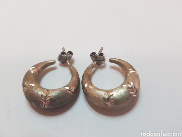 Joyeria: #558 Pendientes luna plata de ley 925 2cm - Foto 2