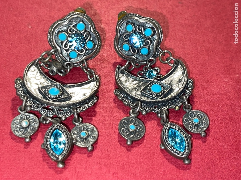 Joyeria: Preciosa pareja de pendientes con pedrer&iacute;a - Foto 1