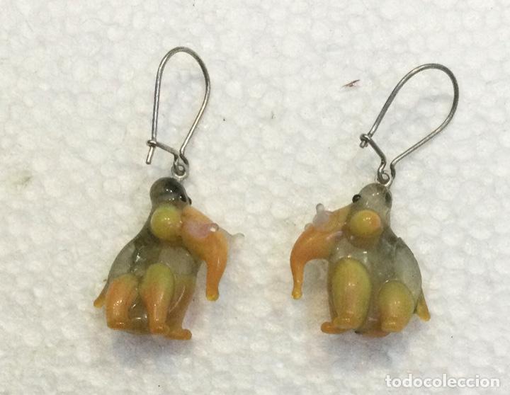 Schmuck: Pendientes. Elefantes. Vidrio de Murano. NUEVOS