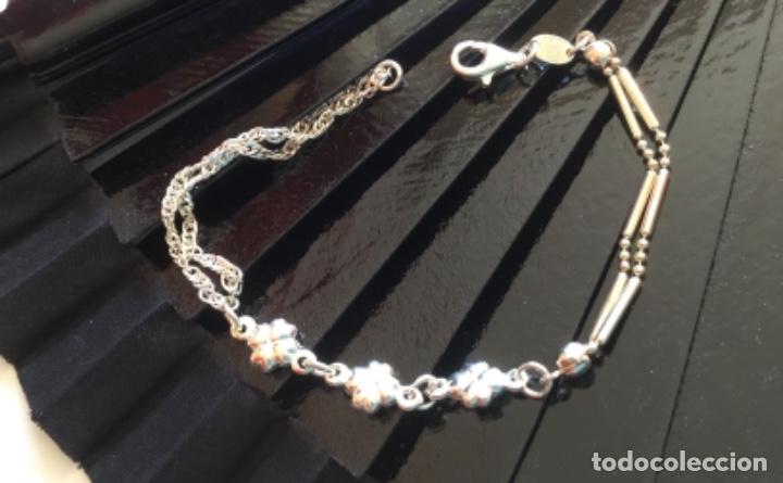 Joyeria: PULSERA DE PLATA DE LEY CONTRASTADA. TR&Eacute;BOL DE LA SUERTE - Foto 2