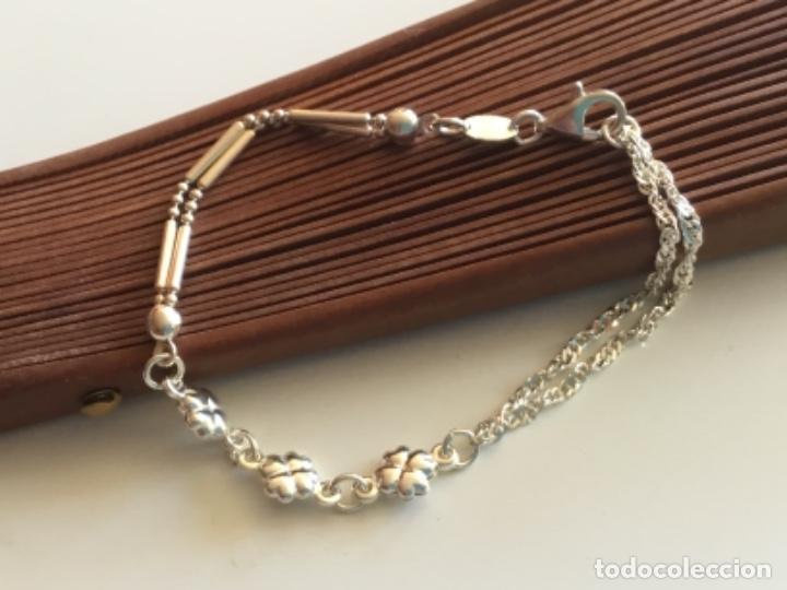 Joyeria: PULSERA DE PLATA DE LEY CONTRASTADA. TR&Eacute;BOL DE LA SUERTE - Foto 1