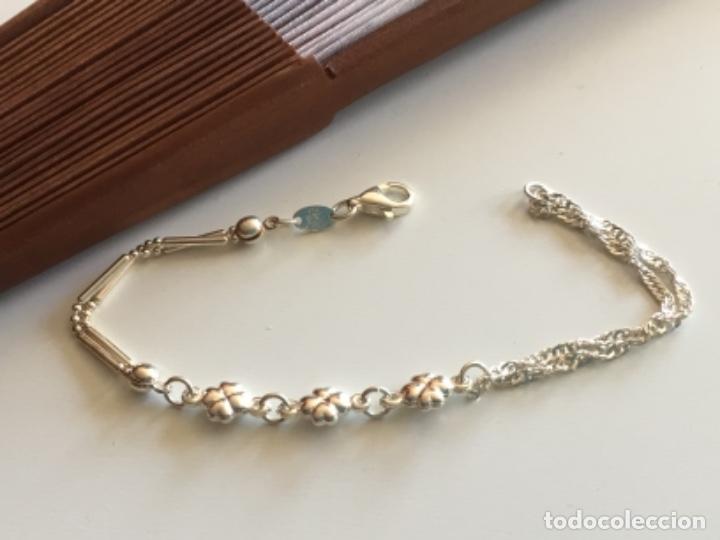 Joyeria: PULSERA DE PLATA DE LEY CONTRASTADA. TR&Eacute;BOL DE LA SUERTE - Foto 4