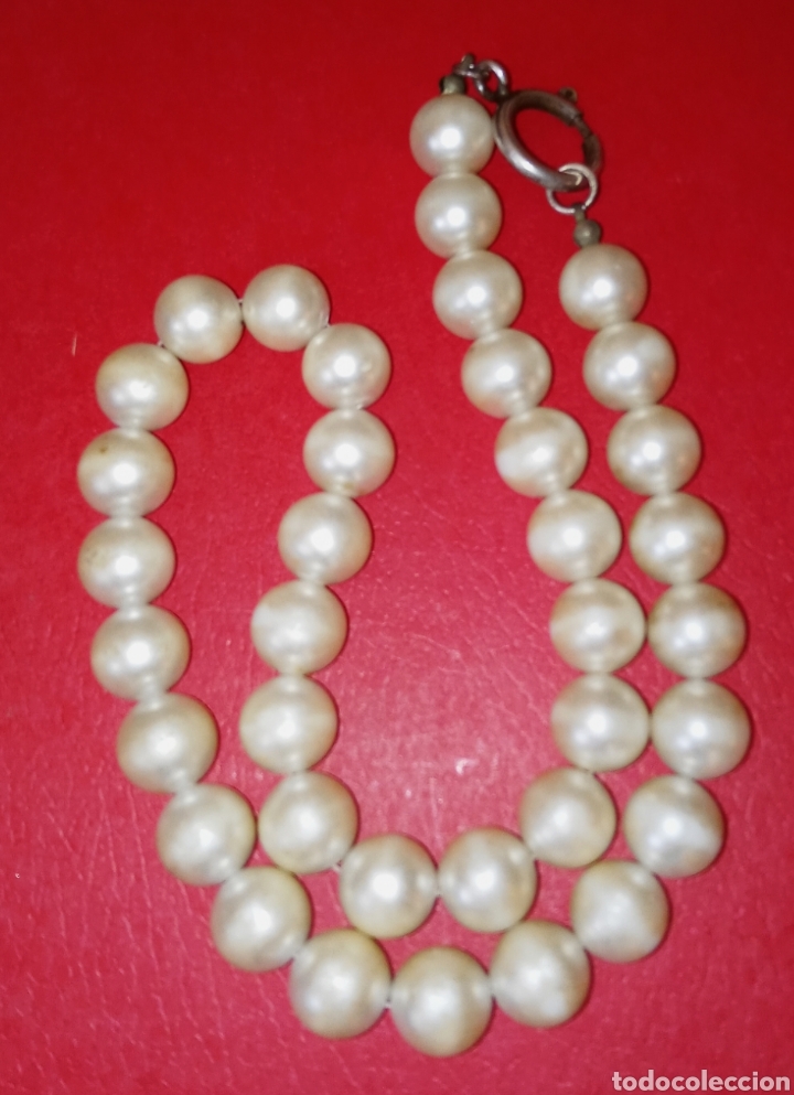 Joyeria: COLLAR DE PERLAS - CON CIERRE DE PLATA - VINTAGE - - Foto 3