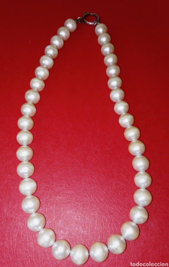 Joyeria: COLLAR DE PERLAS - CON CIERRE DE PLATA - VINTAGE - - Foto 4