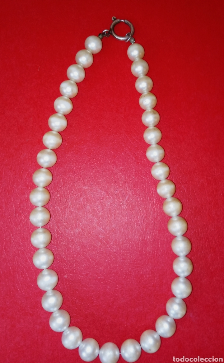Joyeria: COLLAR DE PERLAS - CON CIERRE DE PLATA - VINTAGE - - Foto 5